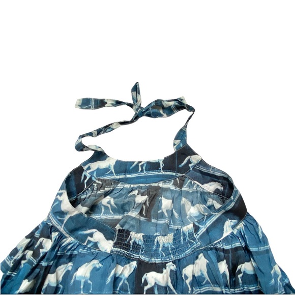 Paper Wings Halter Maxi Dress Horses 4 - Picture 5 of 9